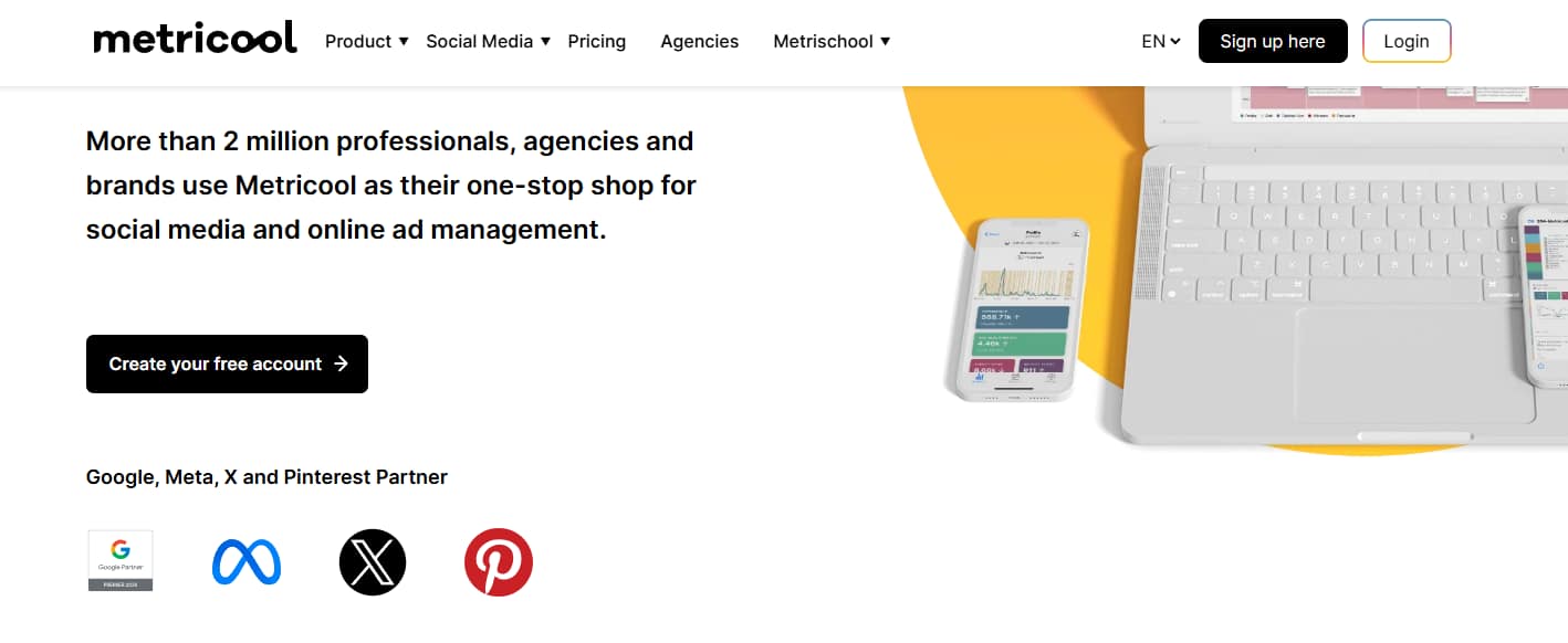 Metricool Instagram Tool
Metricool isn’t a follower growth tool per se, but a strategy hub that provides detailed analytics and post scheduling.