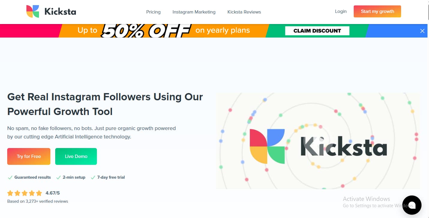 Kicksta Instagram Tool Kicksta is another Instagram growth platform that works by engaging with users in your niche through liking and following—but in a way that’s compliant with Instagram’s terms.
